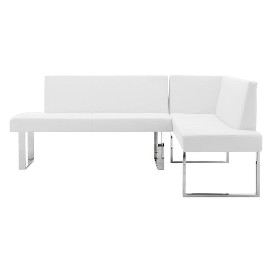 Armen Living - Amanda 3 Piece White Rectangular Dining Set - SETAMDI3WH veiw 2