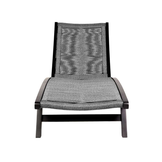 Armen Living - Chateau Outdoor Patio Adjustable Chaise Lounge Chair in Eucalyptus Wood and Grey Rope - 840254336032 veiw 2