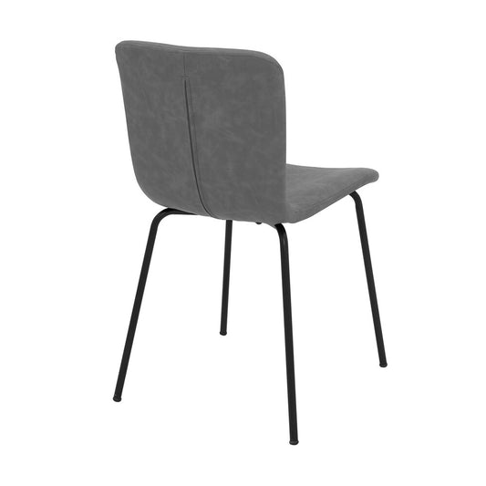 Armen Living - Gillian Modern Light Gray Fabric and Metal Dining Room Chairs (Set of 2) - LCGLSIBLCH veiw 2