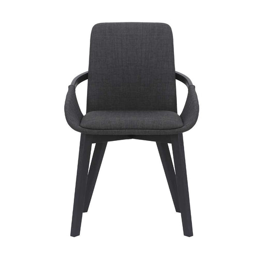 Armen Living - Greisen Modern Charcoal Wood Dining Room Chair - LCGRCHCH veiw 2