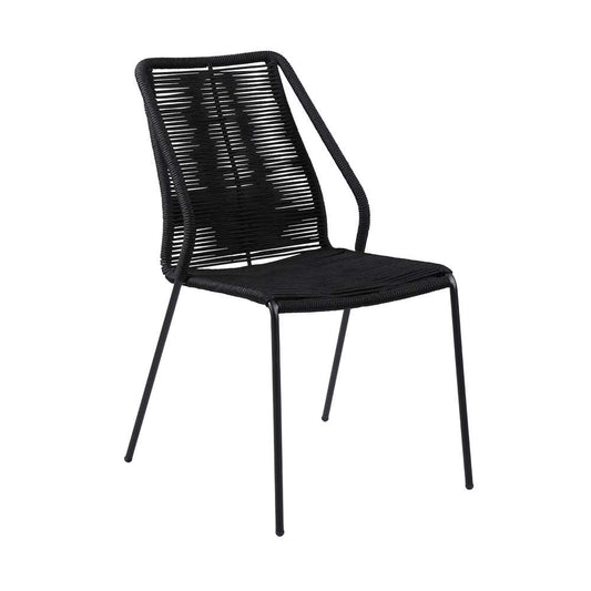 Armen Living - Koala and Clip 5 Piece Dining Set in Dark Eucalyptus Wood and Metal with Black Rope - 840254332324 veiw 2
