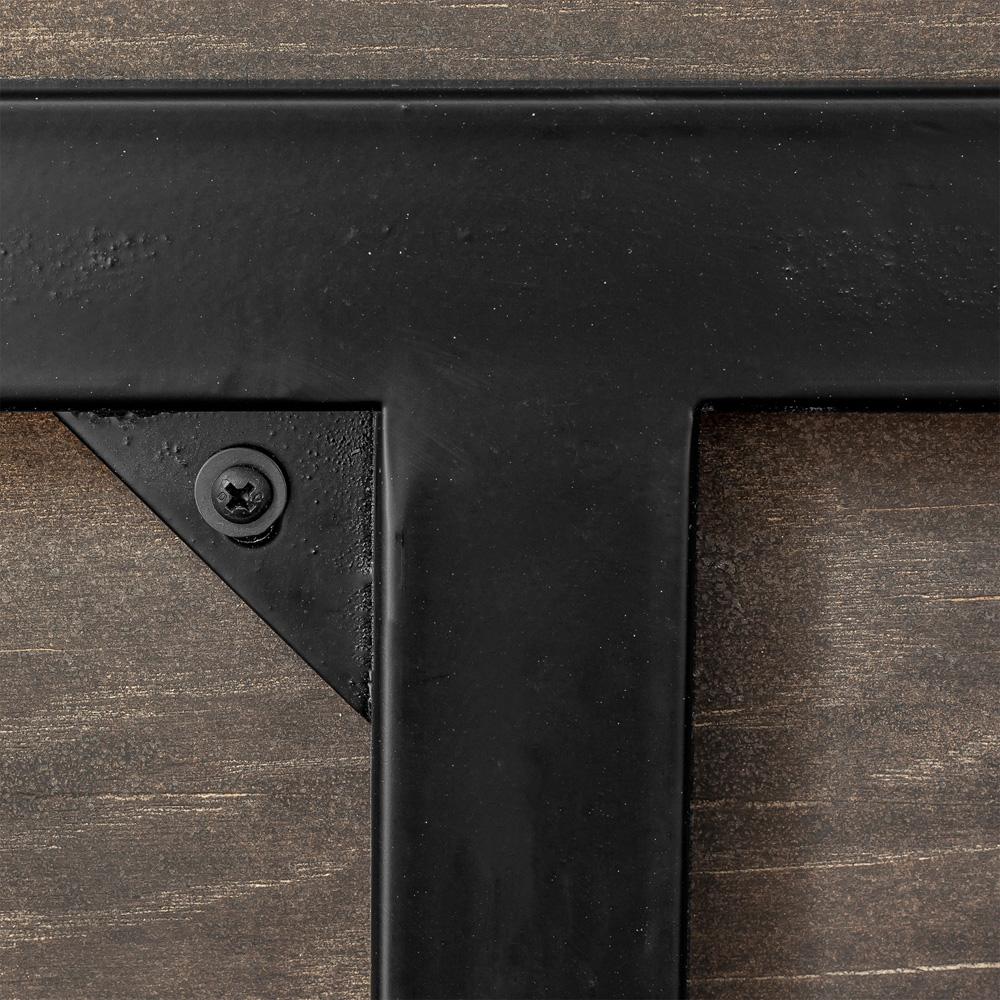 Armen Living - Nevada Rustic Oak Wood Trestle Base Dining Table In Dark Brown - LCNVDISMK veiw 6