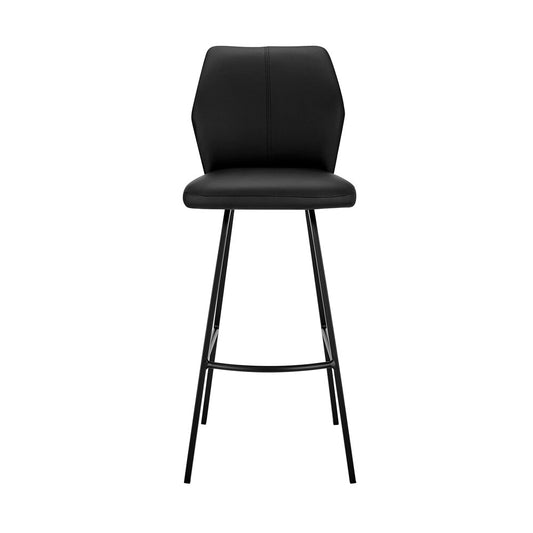 Armen Living - Tandy Black Faux Leather and Black Metal 26in Counter Stool - LCTNBABLBL26 veiw 2
