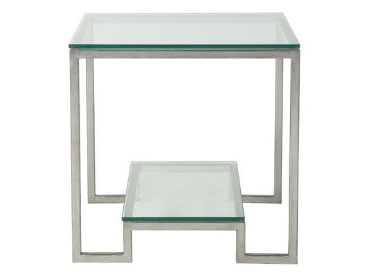 Artistica Home - Metal Designs Bonaire Square End Table - Silver Leaf Finish - 01-2016-957-47 veiw 2