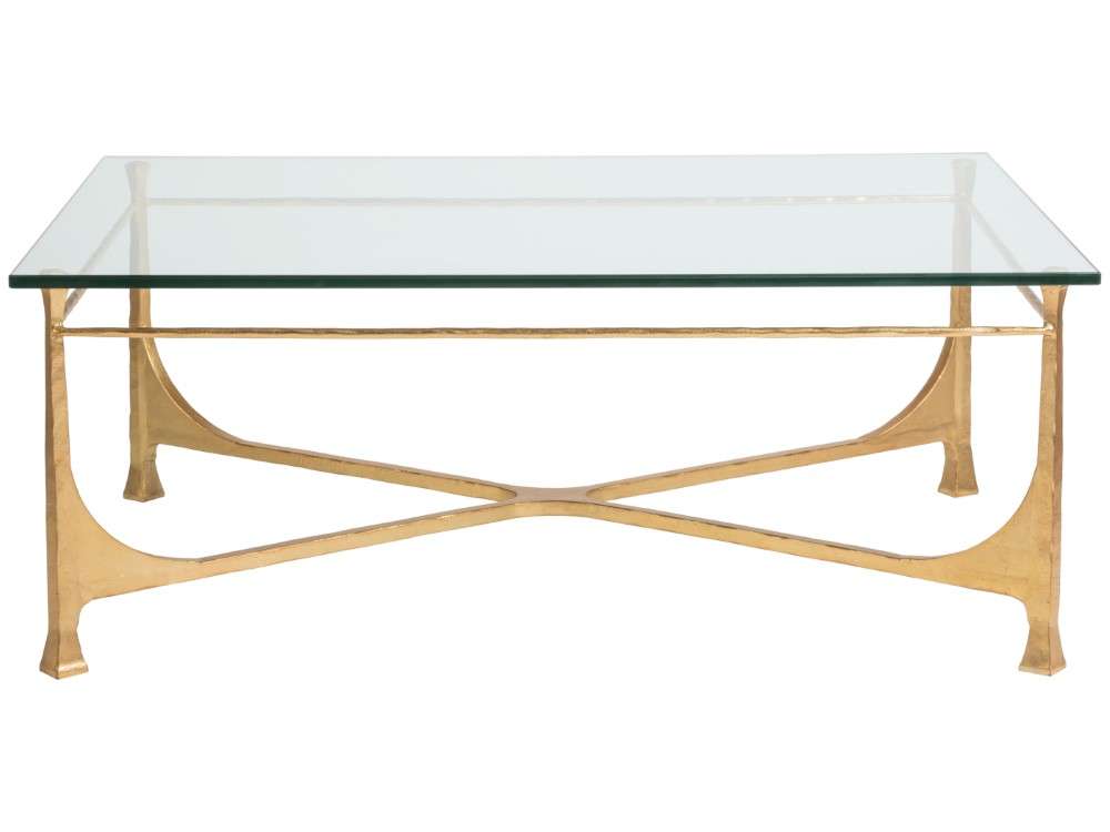 Artistica Home - Metal Designs Bruno Rectangular Cocktail Table - Gold Leaf - 01-2231-945-48 veiw 2
