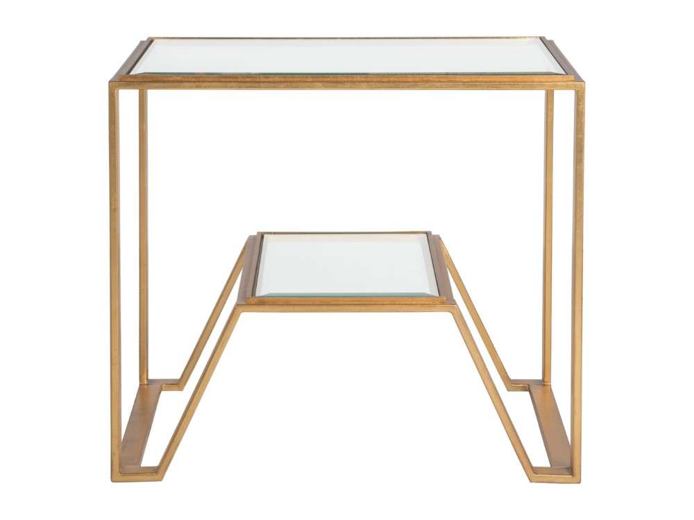 Artistica Home - Metal Designs Byron Rectangular End Table - Gold Leaf - 01-2230-955-48 veiw 2