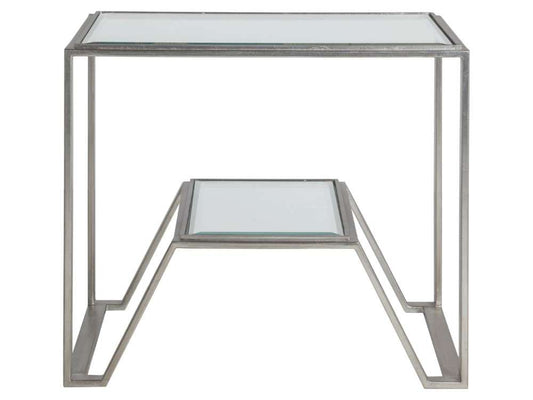 Artistica Home - Metal Designs Byron Rectangular End Table - Silver - 01-2230-955-47 veiw 2