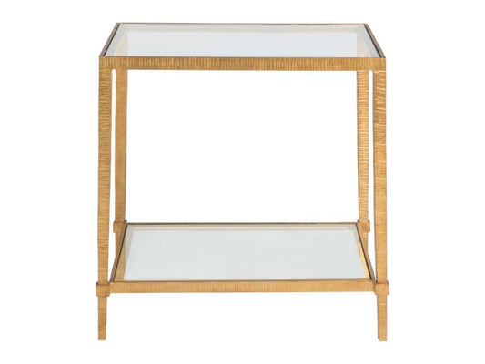 Artistica Home - Metal Designs Claret Rectangular End Table - Gold Leaf - 01-2233-953-48 veiw 2