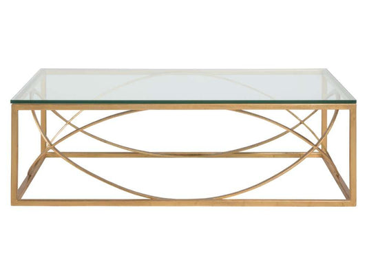 Artistica Home - Metal Designs Ellipse Rectangular Cocktail Table - Gold Leaf - 01-2234-945-48 veiw 2