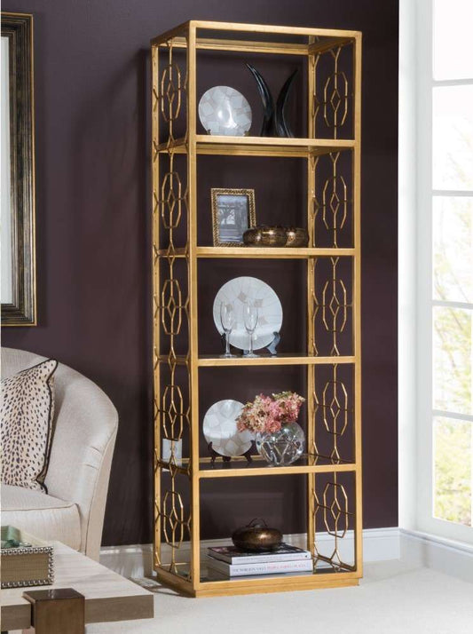 Artistica Home - Metal Designs Honeycomb Slim Etagere - Gold foil finish - 01-2056-990-48 veiw 2