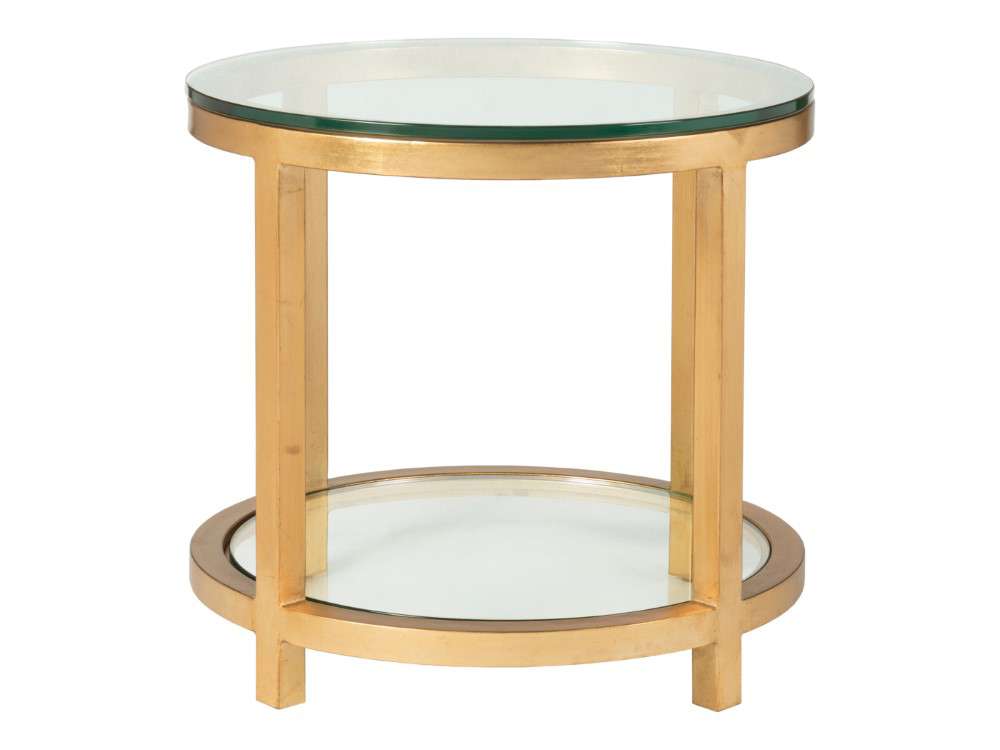 Artistica Home - Metal Designs Per Se Round End Table - Gold Leaf Finish - 01-2013-950-48 veiw 1