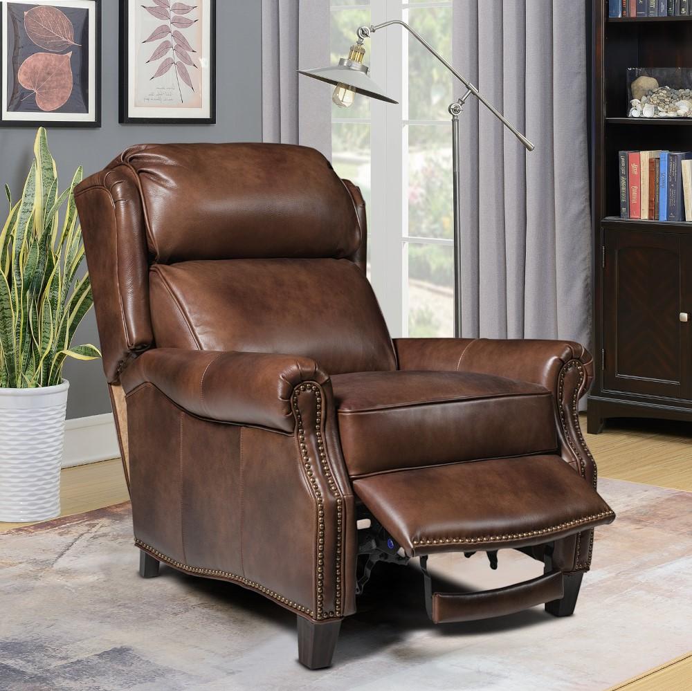BarcaLounger - Meade Recliner Worthington Cognac Leather - 73058546085 veiw 6