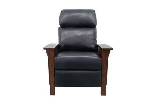 BarcaLounger - Mission Recliner Shoreham Blue Leather - 73323570047 veiw 2
