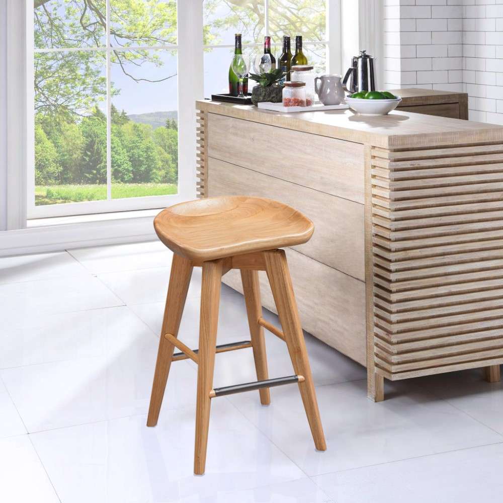 Boraam - 24in Bali Swivel Stool in Natural - 56124 veiw 6