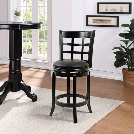 Boraam - 24in Kyoto Swivel Stool in Black - 45225 veiw 2