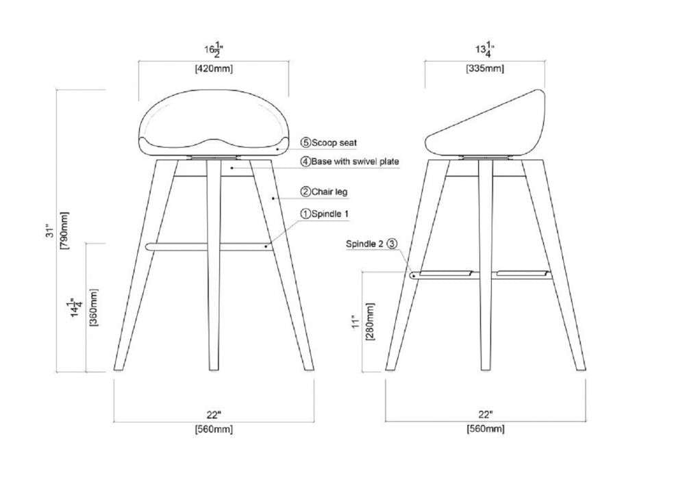 Boraam - 29in Bali Swivel Stool in Natural - 56129 veiw 1