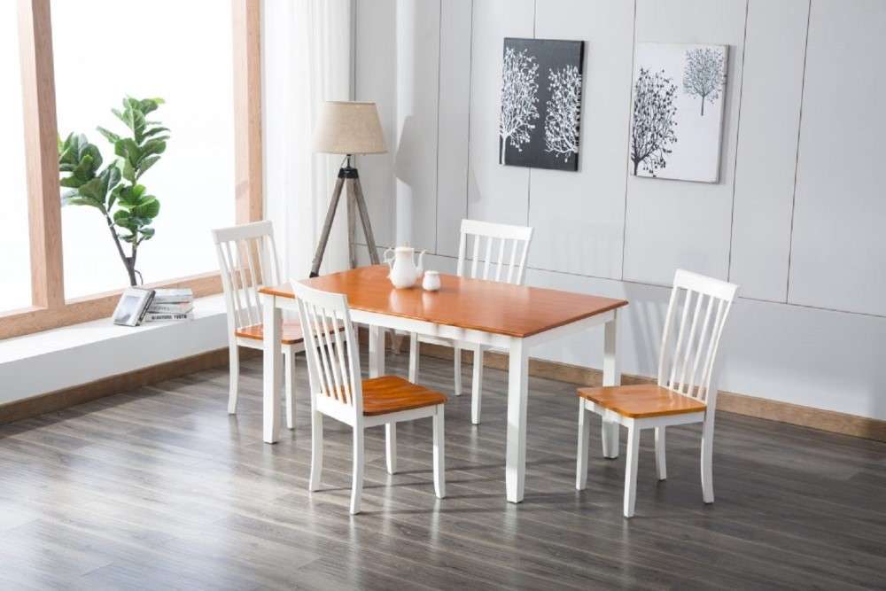 Boraam - Bloomington Dining Chair in White and Honey Oak (Set of 2) - 22031 veiw 9