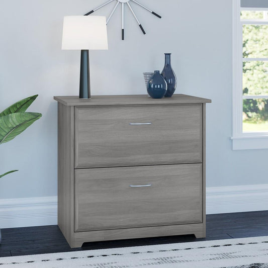Bush Furniture - Cabot 2 Drawer Lateral File Cabinet in Modern Gray - WC31380 veiw 2