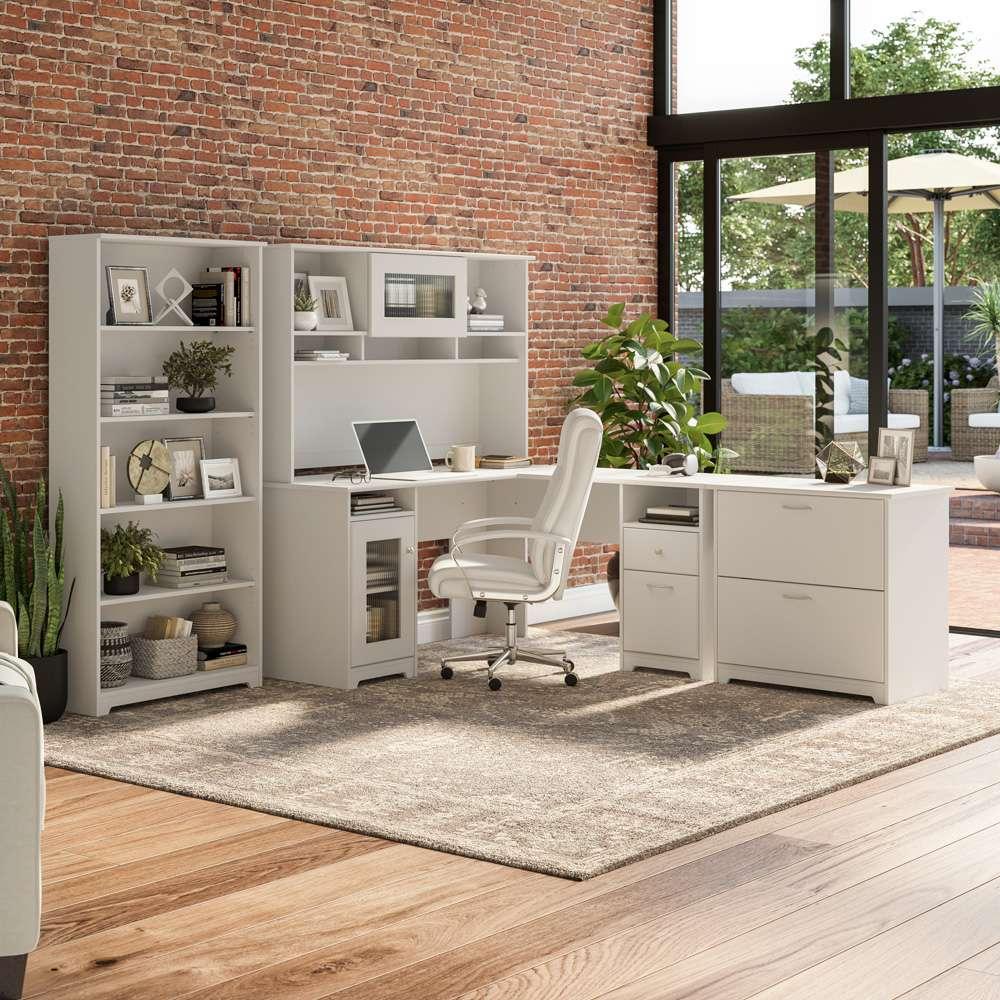 Bush Furniture - Cabot 2 Drawer Lateral File Cabinet in White - WC31980 veiw 7