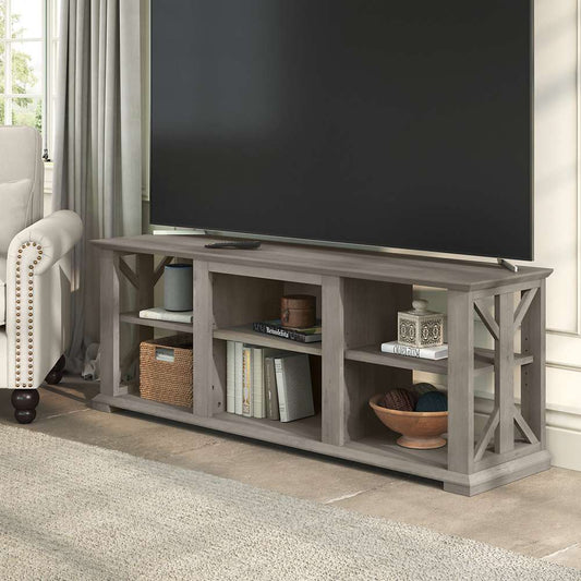 Bush Furniture - Homestead 60W TV Stand in Driftwood Gray - HOV160DG-03 veiw 2