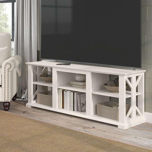 Bush Furniture - Homestead 60W TV Stand in Linen White Oak - HOV160LW-03 veiw 2