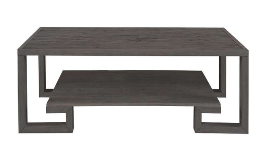 Century Furniture - Curate - Greek Key Cocktail Table-Mink - CT1003-MK veiw 2