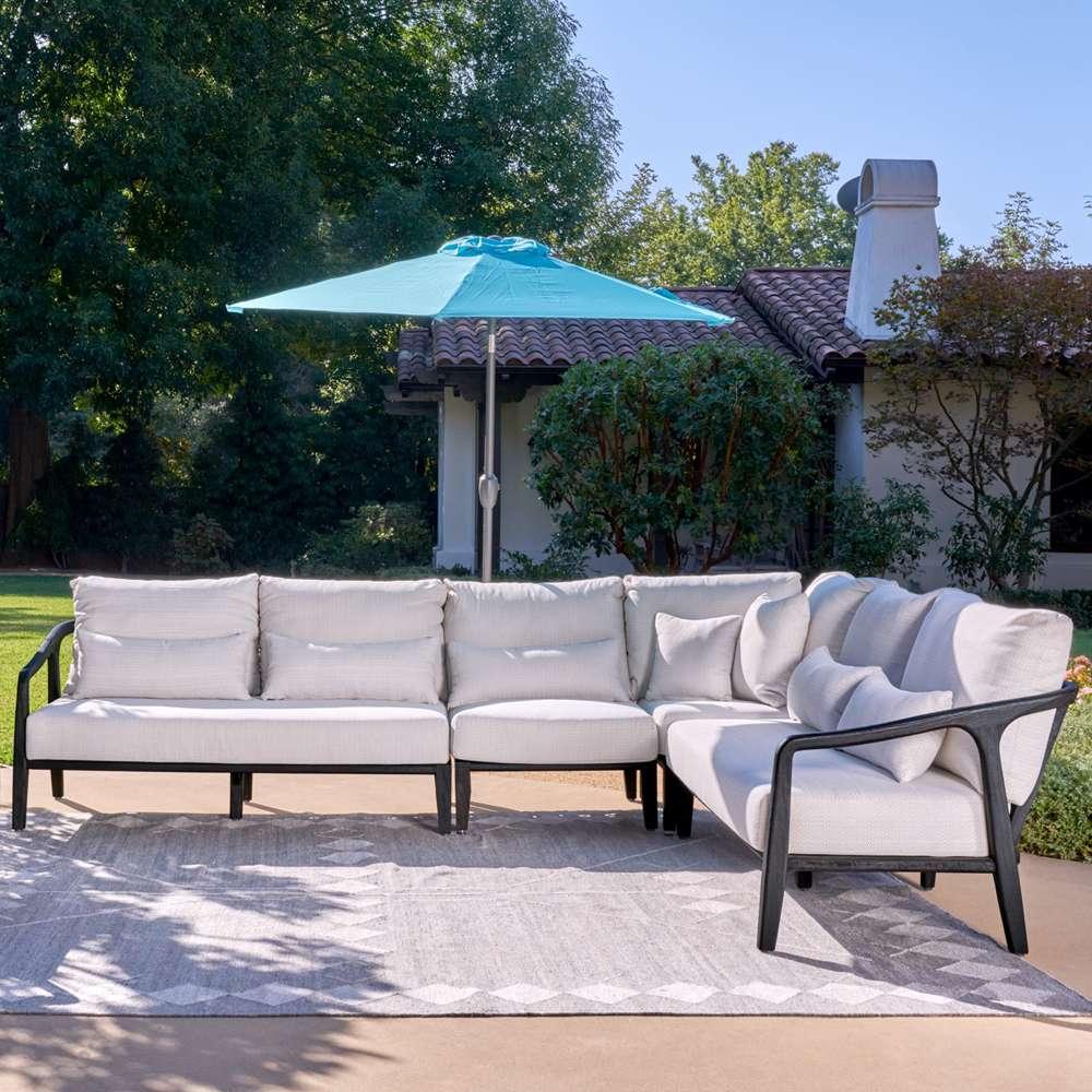 Classic Home - Aria Outdoor 4pc Sectional Black - 53051459 veiw 1
