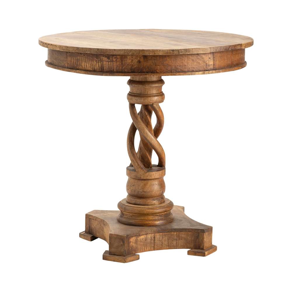 Crestview Collection - Bengal Manor Mango Wood Twist Accent Table in Wood finish - CVFNR308 veiw 1