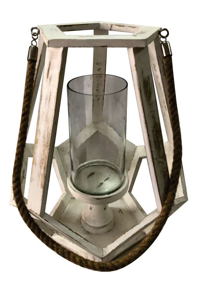 Crestview Collection - Myers Medium Candle Holder with Hemp Handle II - CVCZHN017S veiw 1