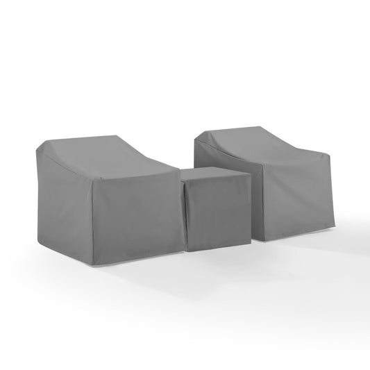 Crosley Furniture - 3 Piece Furniture Cover Set Gray - Two Arm Chairs, End Table - MO75008-GY veiw 2