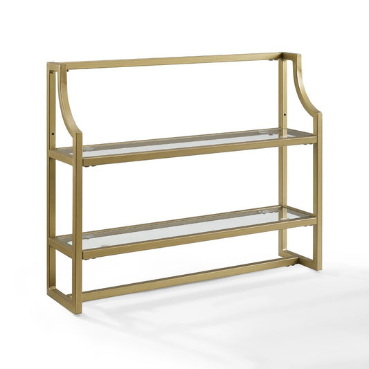 Crosley Furniture - Aimee Wall Shelf Soft Gold - CF6204-GL veiw 2