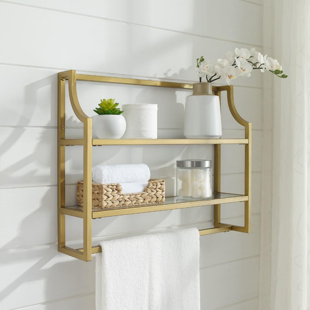 Crosley Furniture - Aimee Wall Shelf Soft Gold - CF6204-GL veiw 6