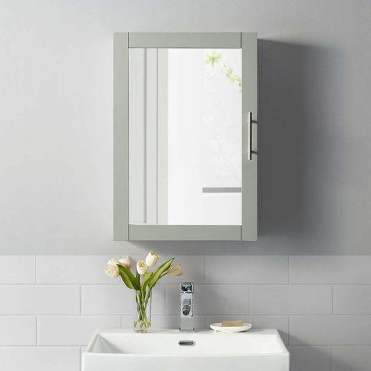 Crosley Furniture - Savannah Mirrored Wall Cabinet Gray - CF7028-GY veiw 2