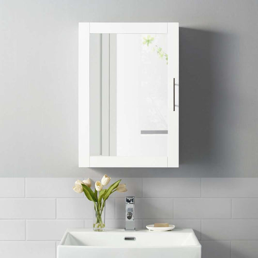 Crosley Furniture - Savannah Mirrored Wall Cabinet White - CF7028-WH veiw 2
