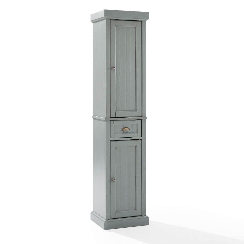 Crosley Furniture - Seaside Tall Linen Cabinet Distressed Gray - CF7019-GY veiw 9
