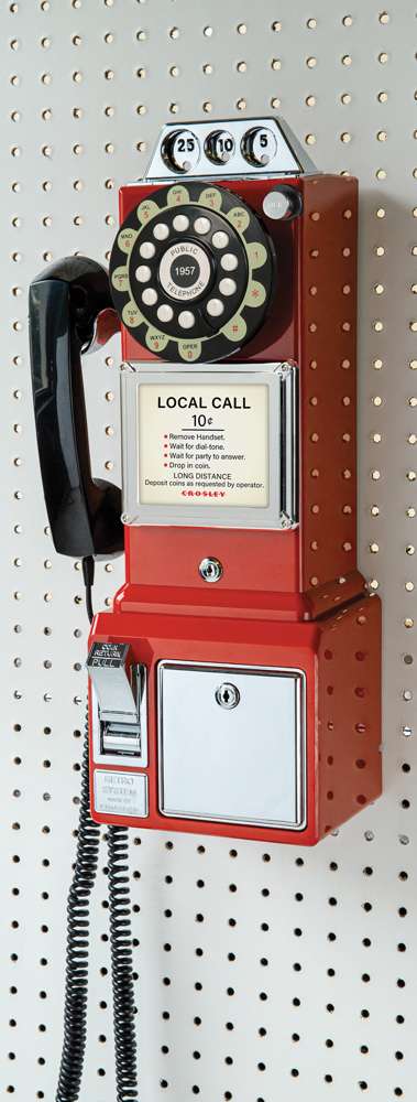 Crosley Radio - 1950S Payphone In Red - CR56-RE veiw 2
