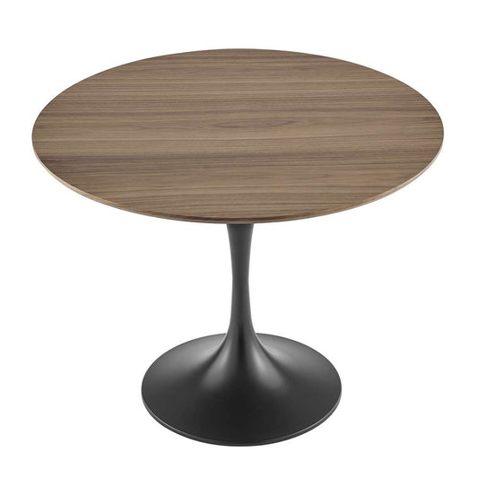 Euro Style - Astrid 40in Round Dining Table in American Walnut Veneer Top with Walnut Heat Transfer Tulip Steel Base - 90264WAL-KIT veiw 2