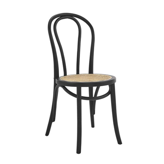 Euro Style - Marko Side Chair in Matte Black with Natural Seat (Set of 2) - 39116MTBLK veiw 2