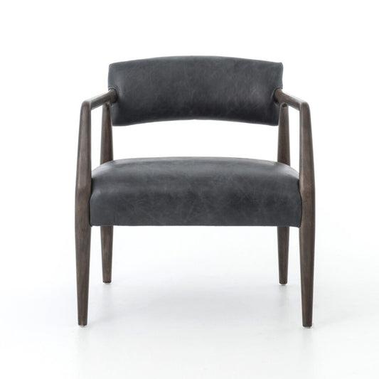 Four Hands - Tyler Arm Chair - Chaps Ebony - CABT-42 veiw 2