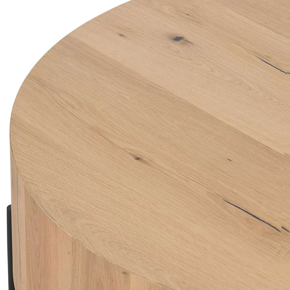 Four Hands - Eaton Drum Coffee Table - Light Oak Resin - 228346-001 veiw 5