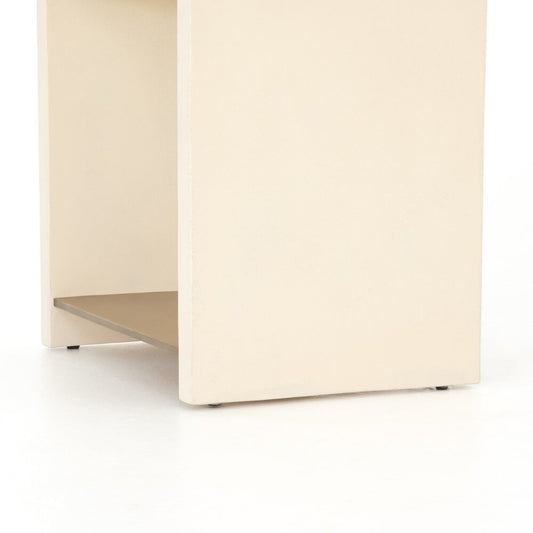 Four Hands - Hugo End Table - Parchment White - VEVR-003B veiw 2