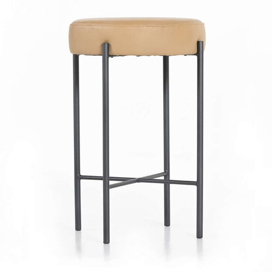 Four Hands - Nocona Stool - Natural Leather - Counter - 226810-017 veiw 2