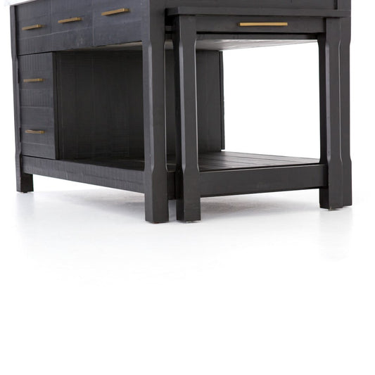 Four Hands - Ian Kitchen Island - Black Acacia - VPTN-040C veiw 2