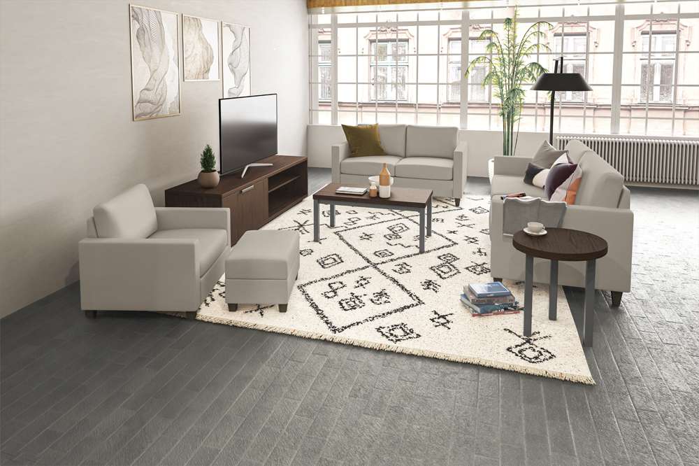 Homestyles Furniture - Dylan Chair and Ottoman in Tan - 2001-18-FB80 veiw 5