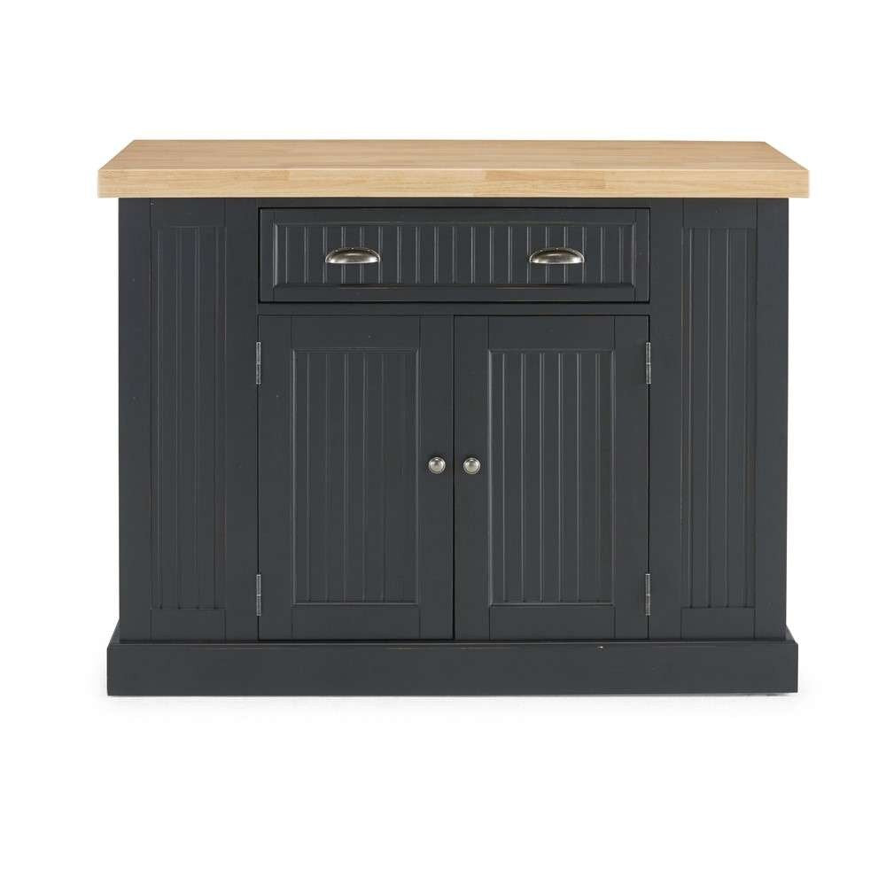 Homestyles - Nantucket Black Kitchen Island with maple-finished solid wood top - 5033-94N veiw 8