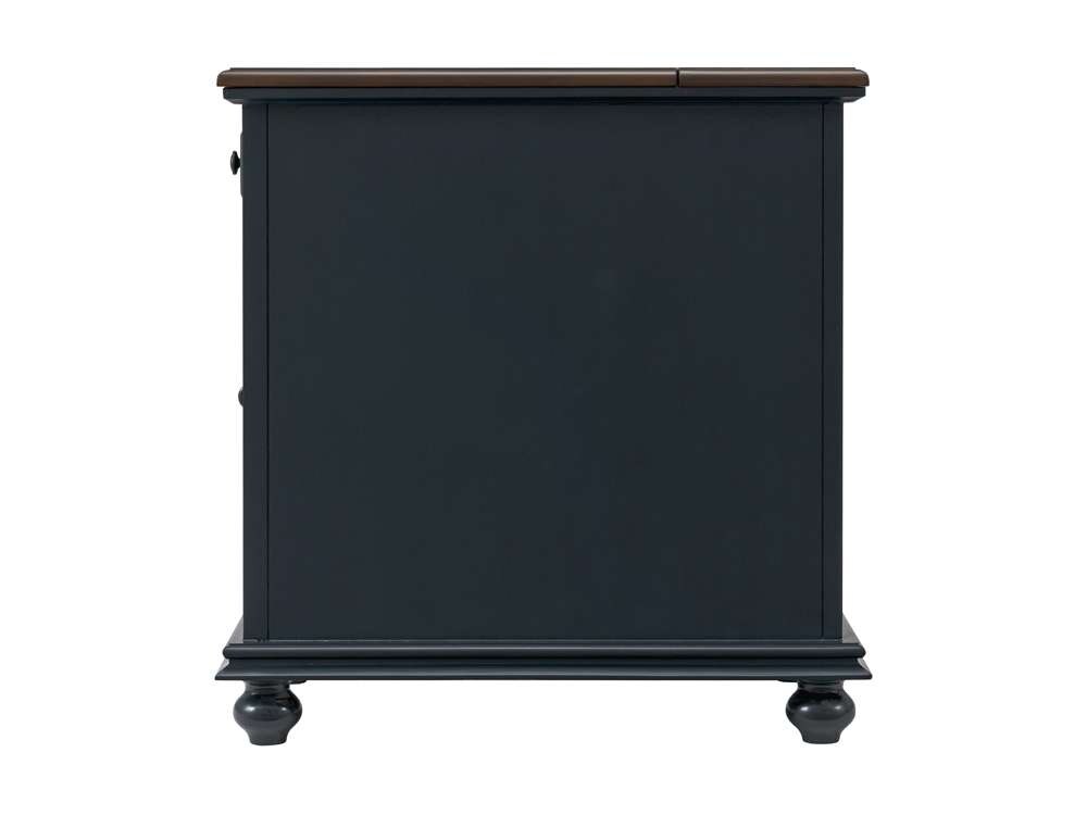 Martin Svensson Home - Elegant Chairside Table with Power, Catalina Blue with Coffee Walnut Top - 810076 veiw 6