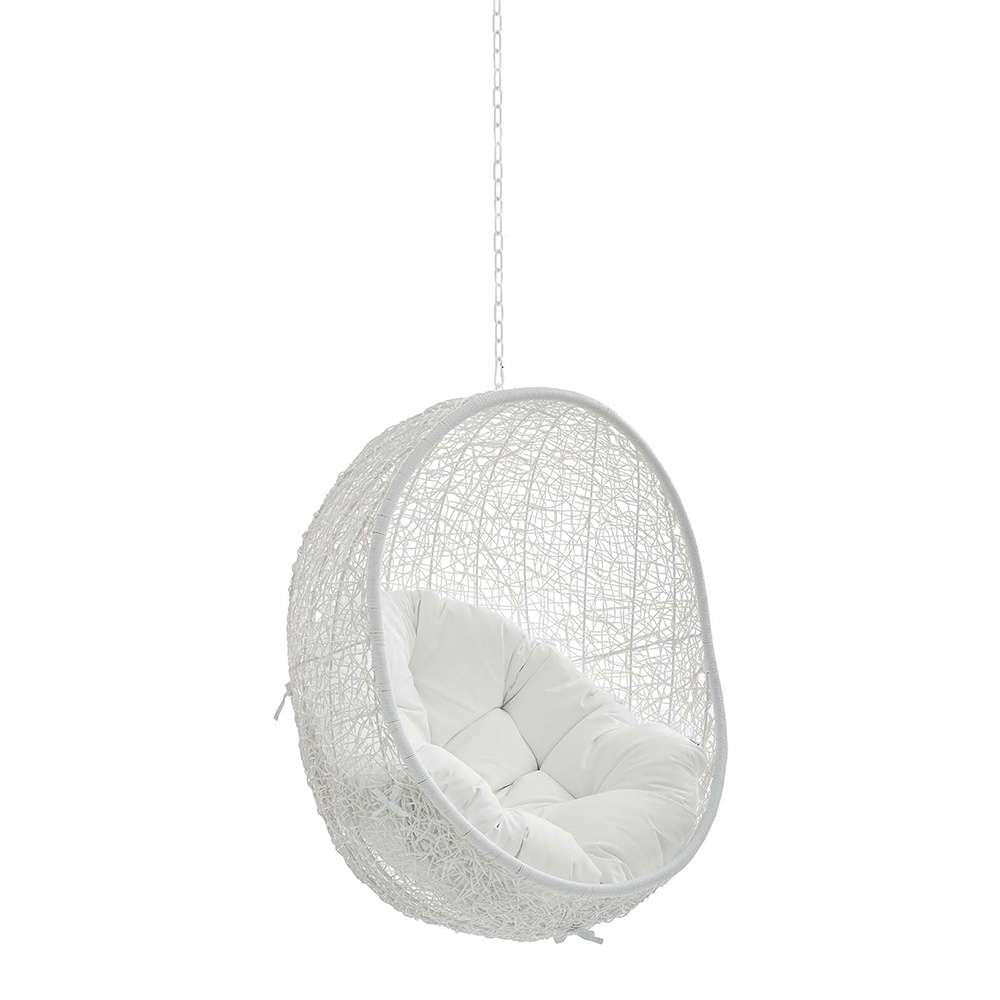 Modway - Hide Sunbrella Fabric Swing Outdoor Patio Lounge Chair Without Stand - EEI-3634-WHI-WHI veiw 1