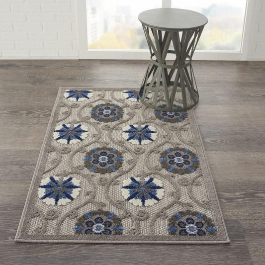Nourison - Aloha 28in x 4 Bone Patio Area Rug - ALH19-99446739384 veiw 2