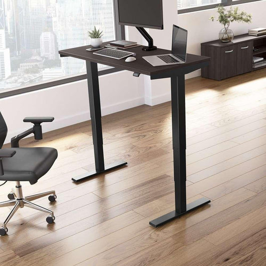Bush Furniture - Move 40 Series 48W x 24D Electric Height Adjustable Standing Desk in Storm Gray with Black Base - M4S4824SGBK veiw 2