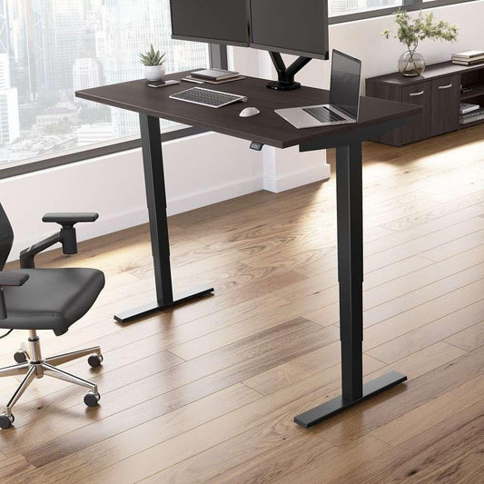 Bush Furniture - Move 40 Series 60W x 30D Electric Height Adjustable Standing Desk in Storm Gray with Black Base - M4S6030SGBK veiw 2